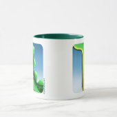 MYSTERIOUS LONG NECK DINOSAUR von Jeff Willis Art Tasse (Zentrum)