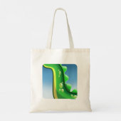MYSTERIOUS LONG NECK DINOSAUR von Jeff Willis Art Tragetasche (Rückseite)
