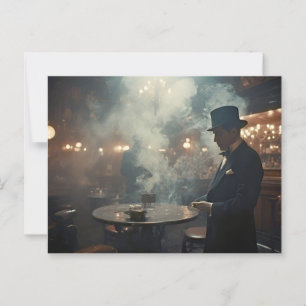 Mysterious Magician Nachtclub 1950er Postkarte