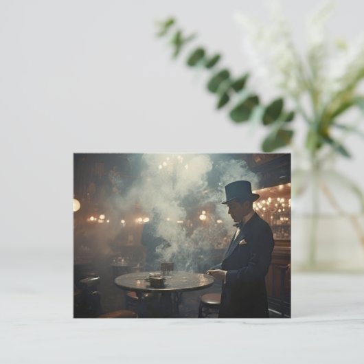 Mysterious Magician Night Club der 50er Jahre Postkarte (Stehend Vorderseite)