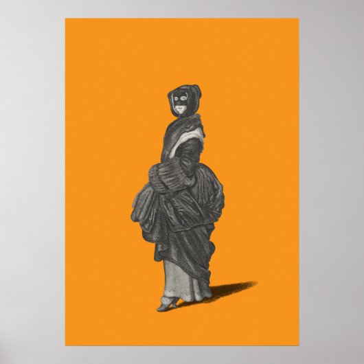 Mysterious masked woman by Wenceslaus Hollar Poster (Vorne)
