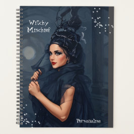 Mysterious Moon Witchy Mischief Quote GrayJournal Planer