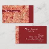 Mysterious Paisley Visitenkarte (Vorne/Hinten)