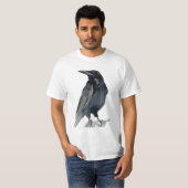 Mysterious Raven Illustration T-Shirt (Vorne ganz)
