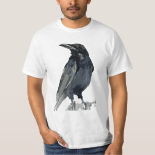 Mysterious Raven Illustration T-Shirt