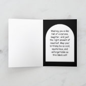 Mysterious schwarze Geburtstagskatze Karte (Innenseite)