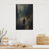 Mysterious Victorian Man Jack the Ripper Walking Poster (Küche)