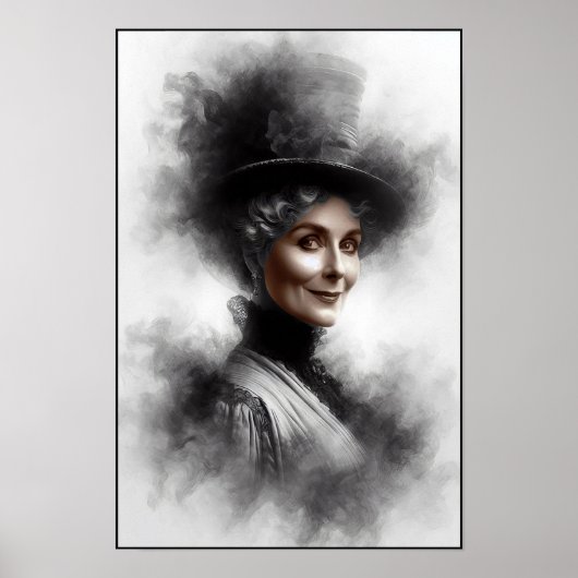 Mysterious Victorian Woman Portrait Art Poster (Vorne)