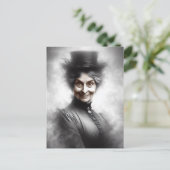 Mysterious Victorian Woman Portrait Art Postkarte (Stehend Vorderseite)