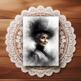 Mysterious Victorian Woman Portrait Art Postkarte