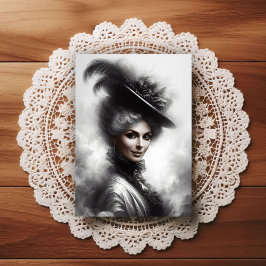 Mysterious Victorian Woman Portrait Art Postkarte