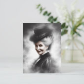 Mysterious Victorian Woman Portrait Art Postkarte (Stehend Vorderseite)