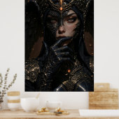 Mysterious Warrior Queen Wall Art Poster (Küche)