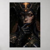 Mysterious Warrior Queen Wall Art Poster (Vorne)