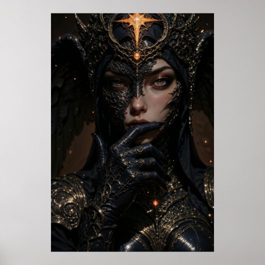Mysterious Warrior Queen Wall Art Poster (Vorne)