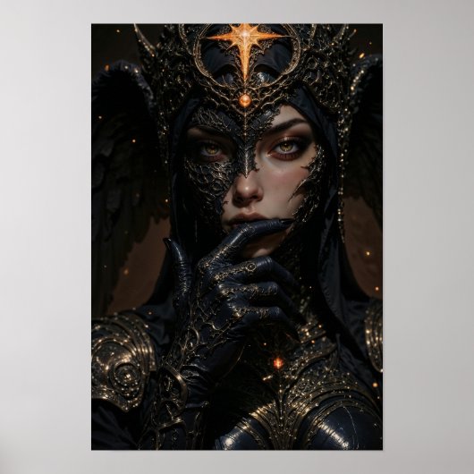 Mysterious Warrior Queen Wall Art Poster (Vorne)