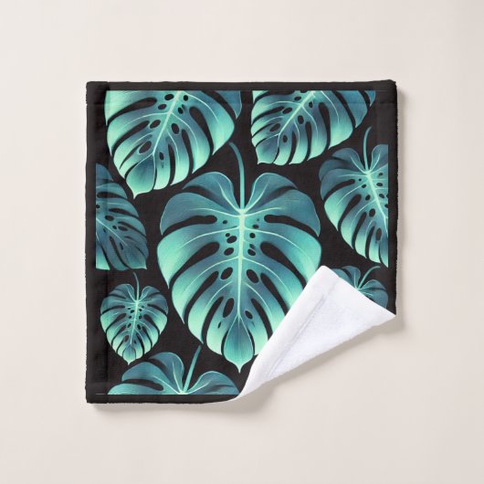Mysterium Monstera Badhandtuch Set (Waschlappen)