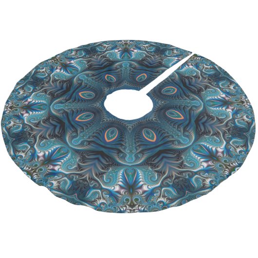 Mysterium Space Mandala  Polyester Weihnachtsbaumdecke (Schrägansicht)