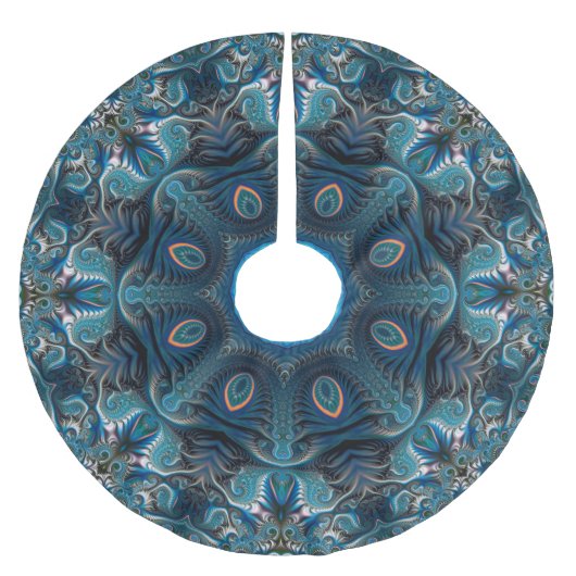 Mysterium Space Mandala Polyester Weihnachtsbaumdecke (Vorderseite)