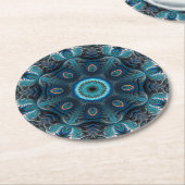 Mysterium Space Mandala Runder Pappuntersetzer (Angewinkelt)