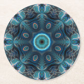 Mysterium Space Mandala Runder Pappuntersetzer (Vorderseite)