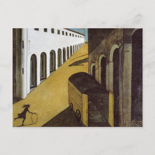 Mysterium und Melancholie von Giorgio de Chirico Postkarte (Vorderseite)