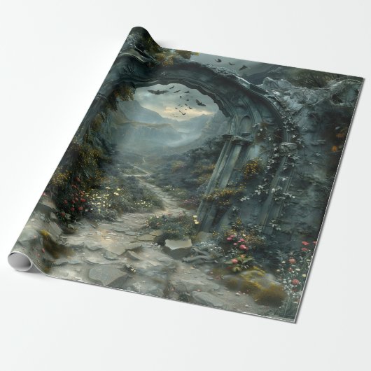 Mystery Arch Vampirecore Halloween | gotisch Geschenkpapier (Ungerollt)