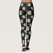 Mystery Bat & Moon Pattern Halloween Leggings (Rückseite)