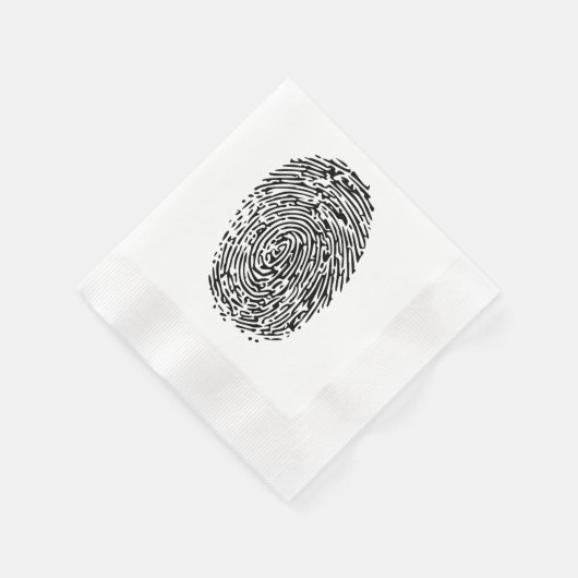 Mystery Black Fingerprint Serviette (Ecke)