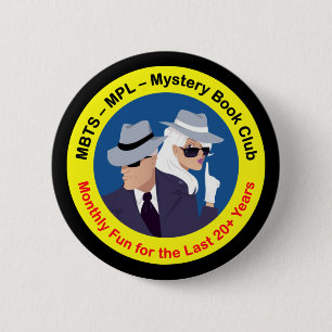 Mystery Book Club Celebration Button - mehr als 20