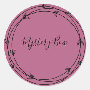 Mystery Box Überraschung Klassischer Rundaufkleber Runder Aufkleber