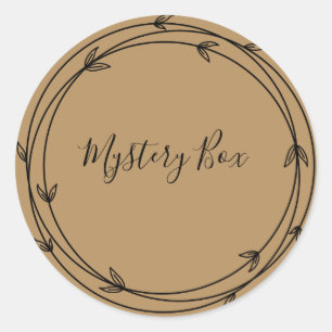 Mystery Box Überraschung Klassischer Rundumaufkleb Runder Aufkleber