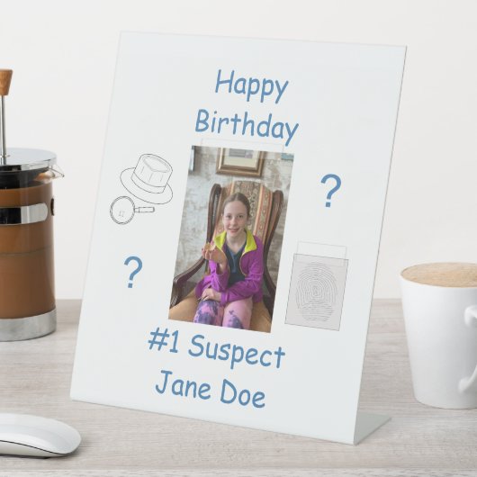Mystery Crime Solving Evidence Board Geburtstag Sockelschild (In Situ)