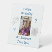 Mystery Crime Solving Evidence Board Geburtstag Sockelschild (Vorderseite)