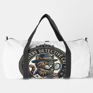 Mystery Detective Cat Cat Grafik T-Shirt Kunst - M Duffle Bag
