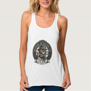 Mystery Detective Cat Cat Grafik T-Shirt Kunst - M Tank Top