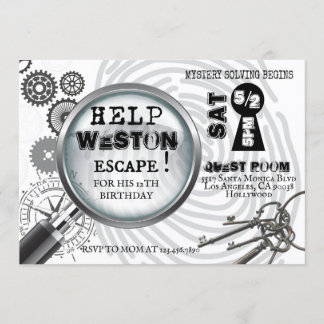 Mystery Escape Zimmer Einladung