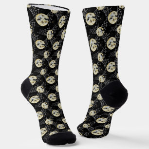 Mystery Fledermaus & Mond Muster Halloween Socken