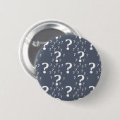 Mystery-Fragezeichen Rätsel blau-grau Button (Vorne & Hinten)
