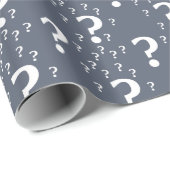Mystery-Fragezeichen Rätsel blau-grau Geschenkpapier (Rolleneckpunkt)