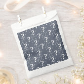 Mystery-Fragezeichen Rätsel blau-grau Geschenktütchen (Ausgeschnitten)