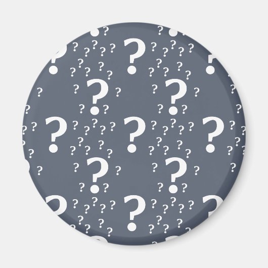 Mystery-Fragezeichen Rätsel blau-grau Magnet (Vorne)