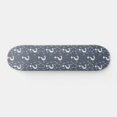 Mystery-Fragezeichen Rätsel blau-grau Skateboard (Horizontal)