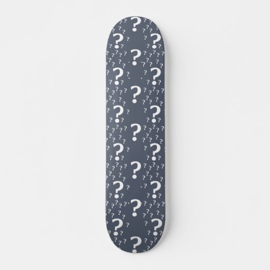 Mystery-Fragezeichen Rätsel blau-grau Skateboard (Vorne)