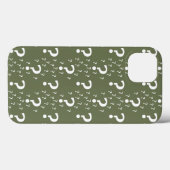 Mystery-Fragezeichen Rätsel olivgrün Ca Case-Mate iPhone Hülle (Rückseite (Horizontal))