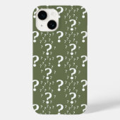 Mystery-Fragezeichen Rätsel olivgrün Case-Mate iPhone Hülle (Rückseite)