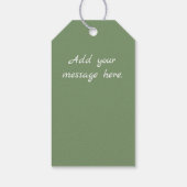 Mystery-Fragezeichen Rätsel olivgrün Geschenkanhänger (Rückseite)