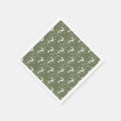 Mystery-Fragezeichen Rätsel olivgrün Serviette (Ecke)