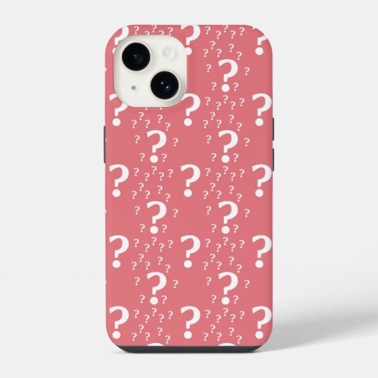 Mystery-Fragezeichen-Rätsel-Puzzle-Koralle iPhone Hülle (Rückseite)
