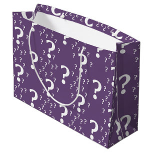 Mystery Fragezeichen Rätsel Puzzle lila Große Geschenktüte